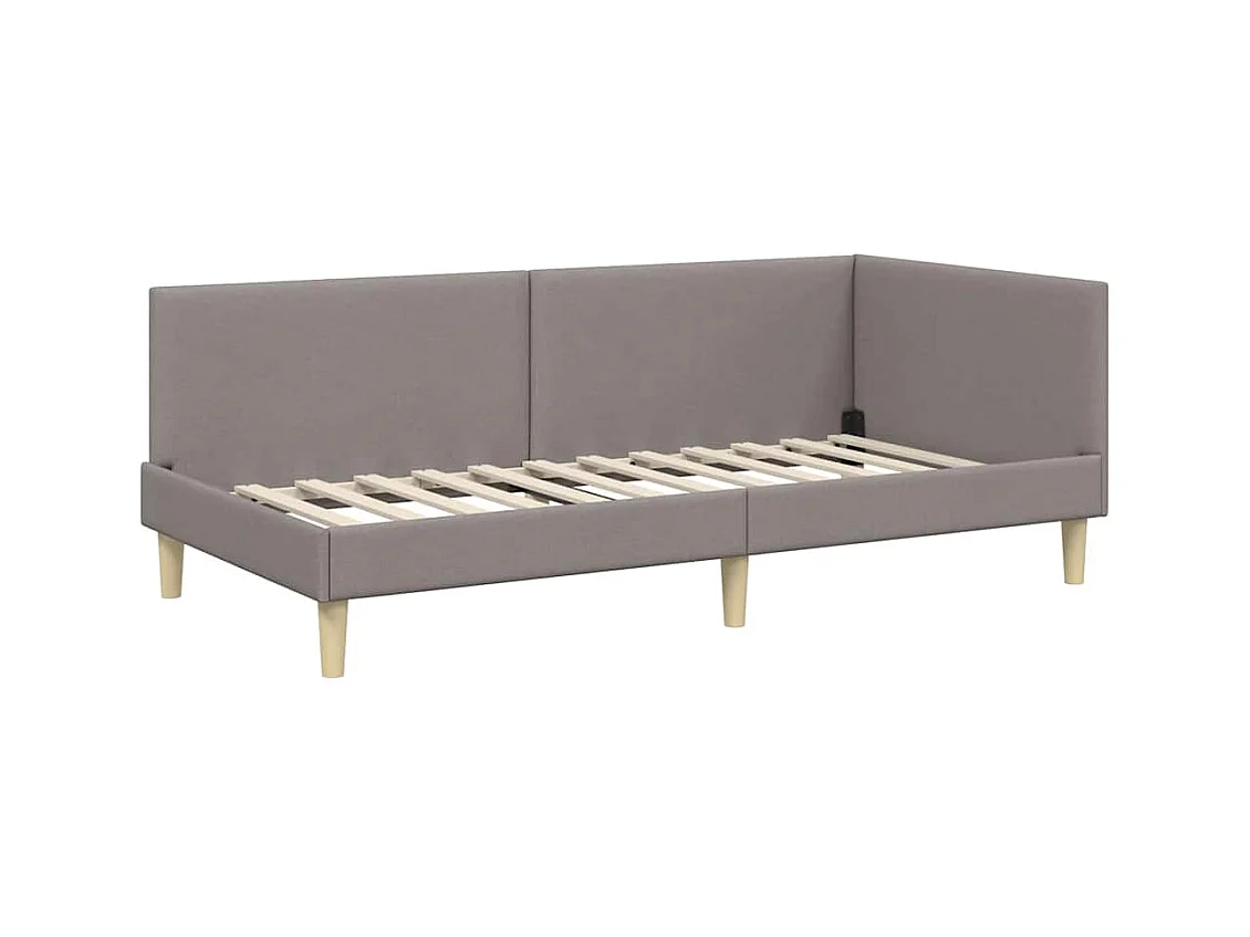 Cadre de lit d'angle Autre avec tête de lit Taupe 80 x 200 cm