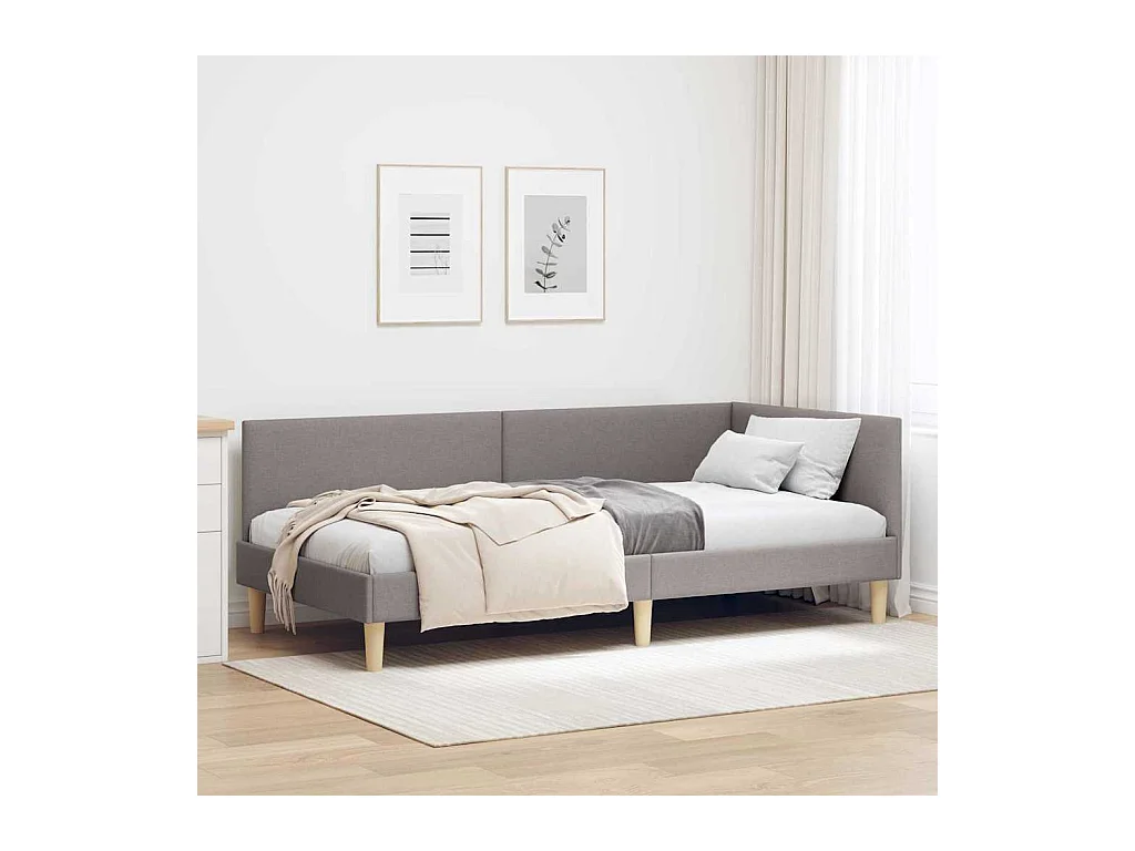 Estructura de cama en esquina Otro Manual Taupé 80 x 200 cm