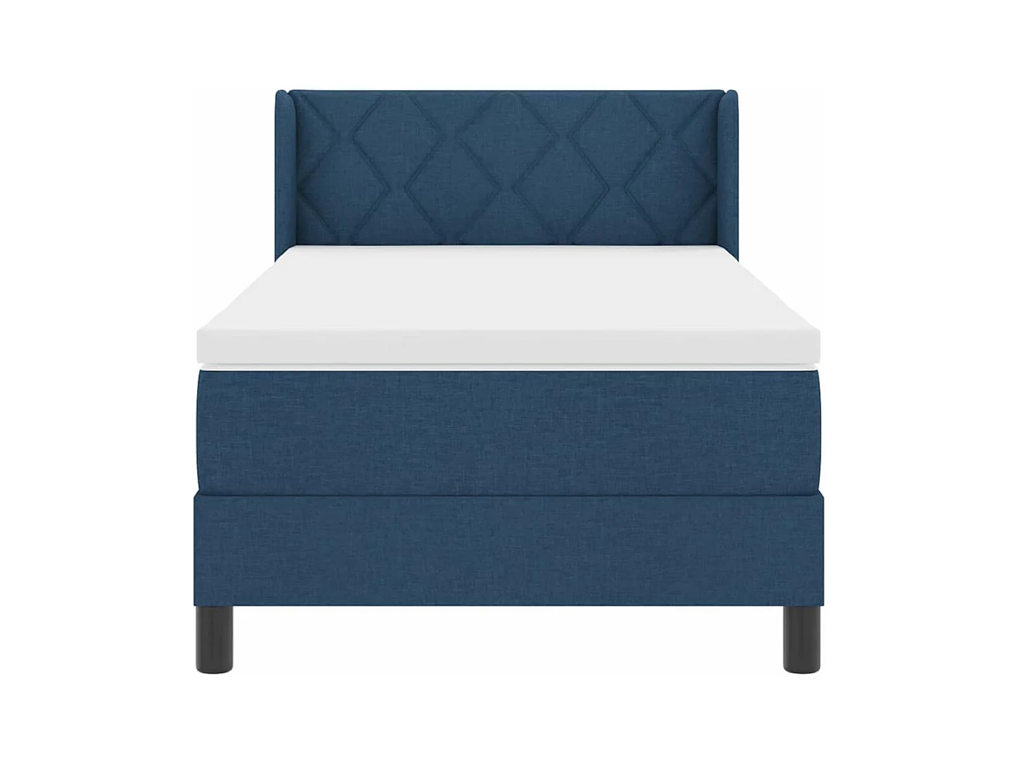 Cama box spring com colchão com colchão Azul 90 x 190 cm