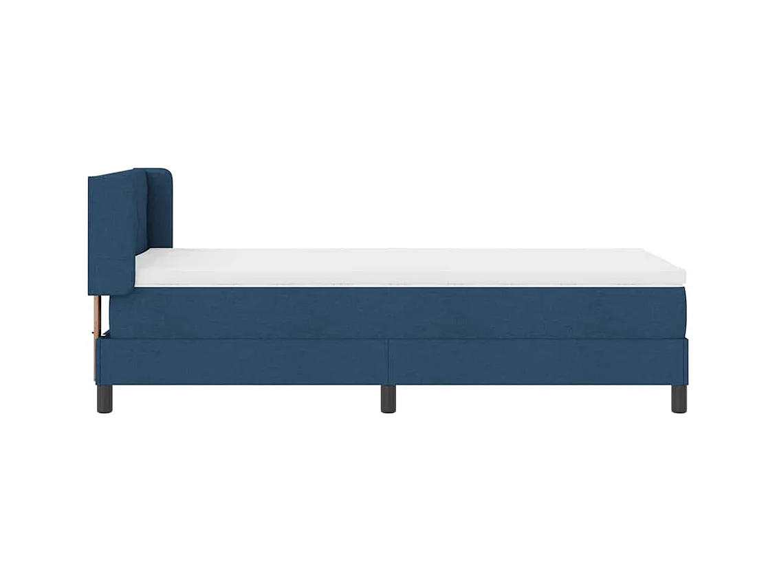 Cama box spring com colchão com colchão Azul 90 x 190 cm