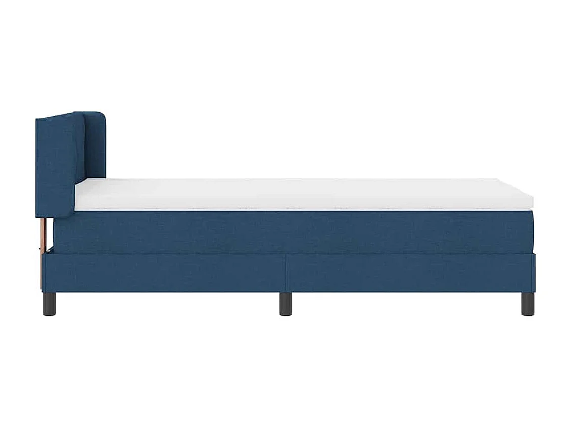 Cama box spring com colchão com colchão Azul 90 x 190 cm