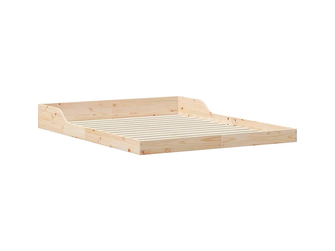 Bedframe Bruin 140 x 210 cm Massief grenenhout