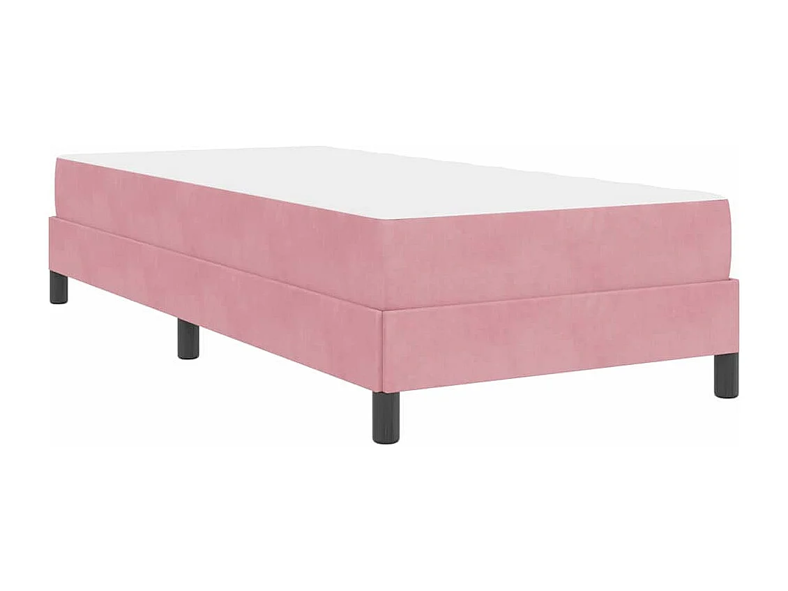 Cadre de lit avec matelas Rose 90 x 190 cm Velours