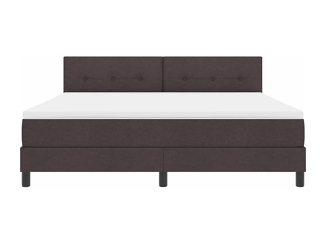 Cama tipo Box Spring Marrón Oscuro 180 x 200 cm tela