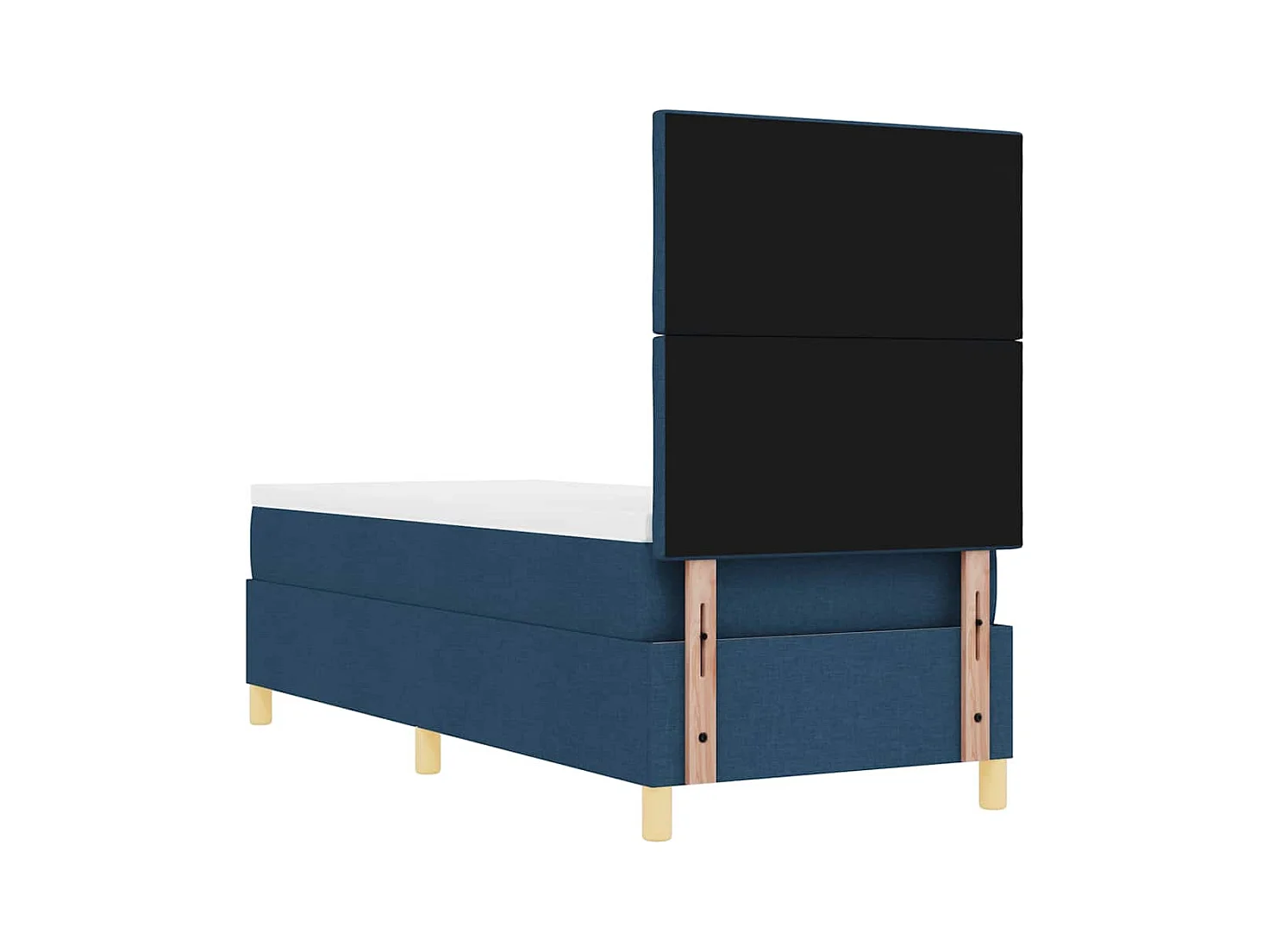 Cadre de lit avec tête de lit Bleu 80 x 200 cm tissu