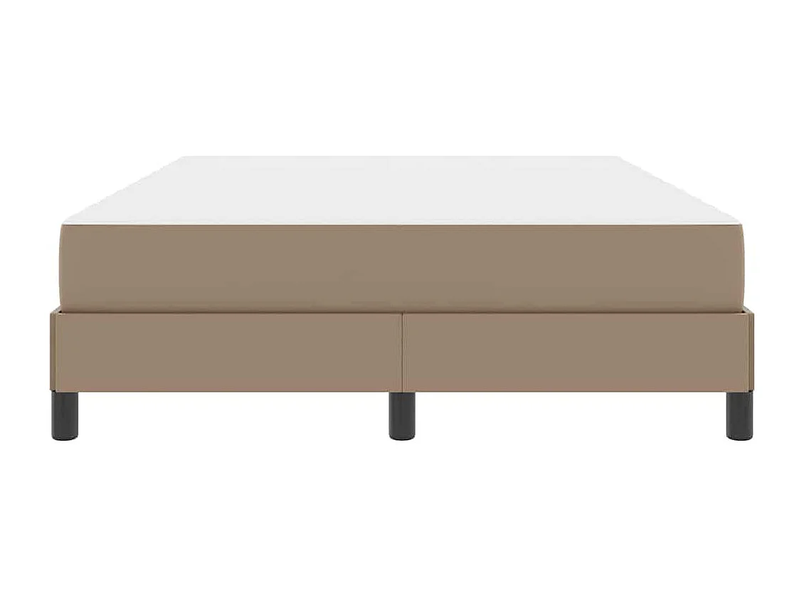 Cama com colchão Cappuccino 140 x 200 cm Couro sintético
