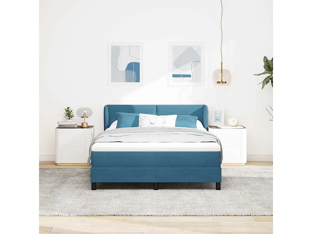 Cadre de lit avec matelas gris foncé 80x200 cm en velours