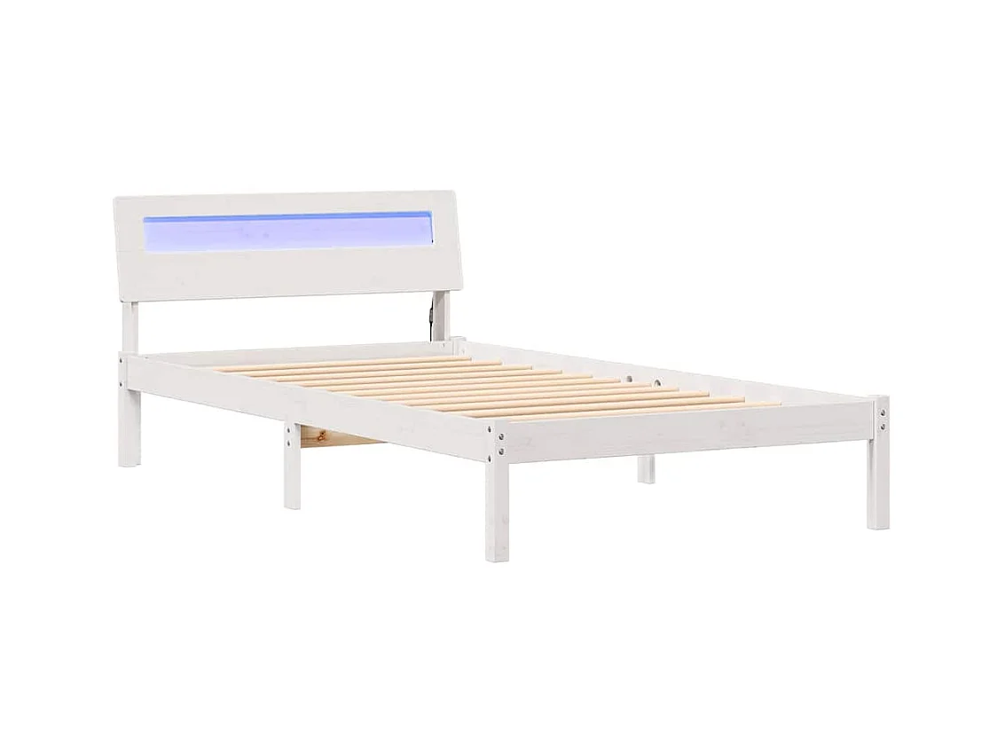 Estructura de cama 75 x 190 cm Madera maciza de pino