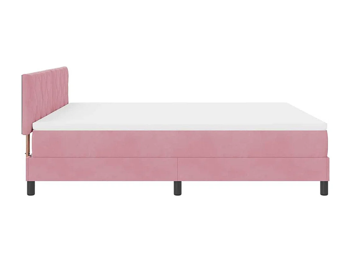 Cadre de lit avec matelas Rose 180 x 200 cm Velours