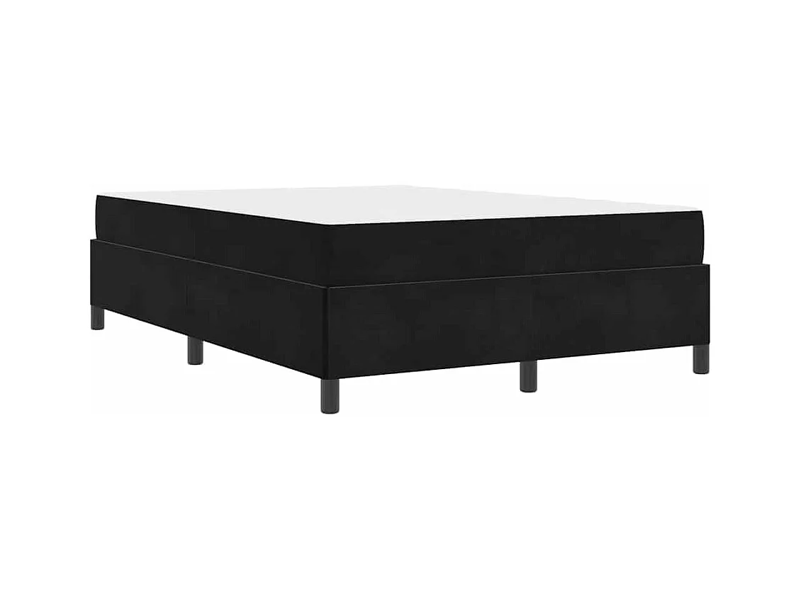 Cadre de lit Noir et blanc et noir 140 x 190 cm Velours