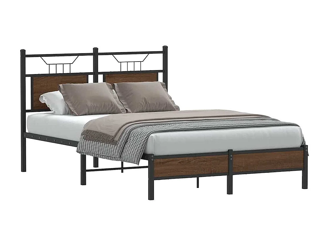 Bedframe zonder matras bewerkt hout bruin eikenkleur 120x200 cm