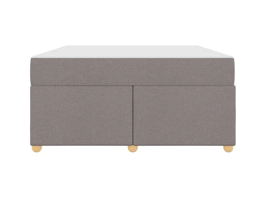 Cadre de lit avec matelas Taupe 140 x 200 cm tissu