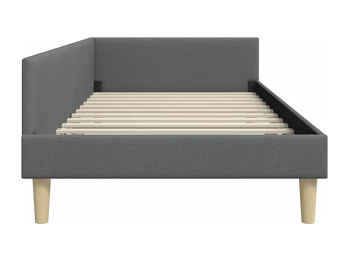 Estrutura de Cama de Canto Outros Cinzento escuro 80 x 200 cm