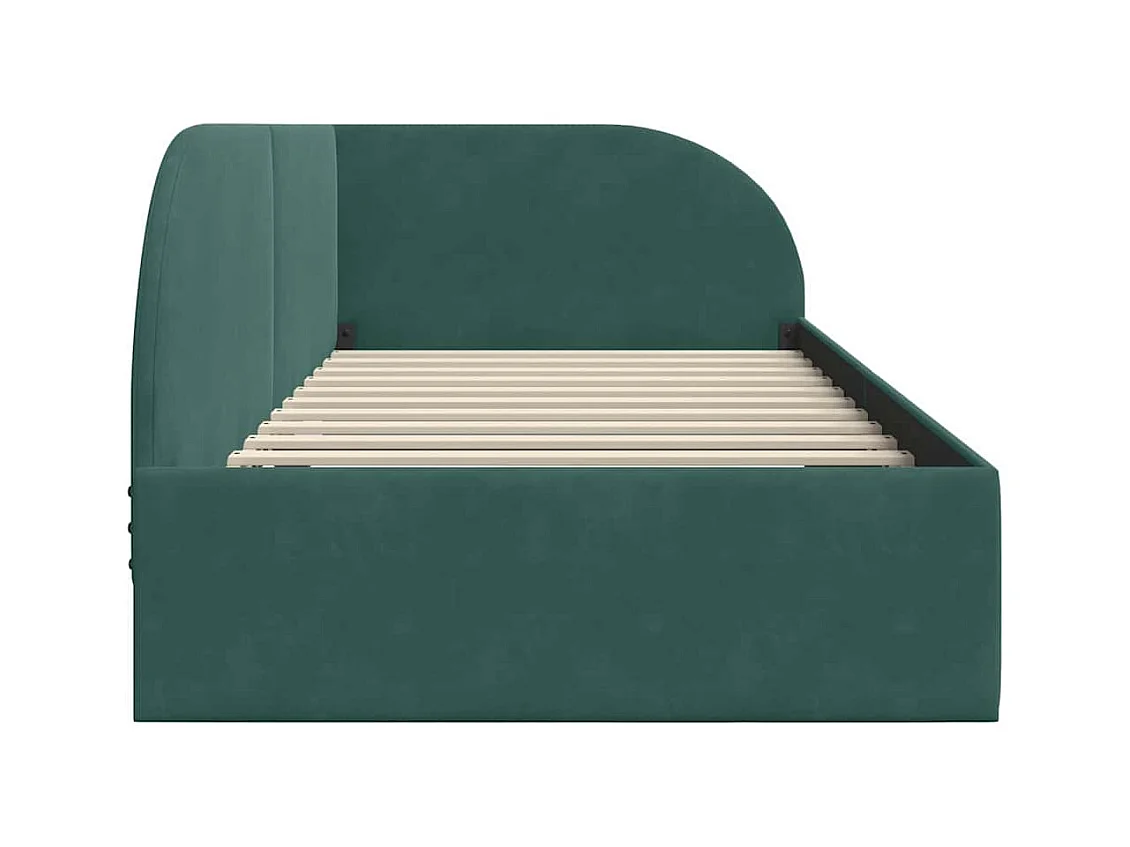 met hoofdeinde Donkergroen 80 x 200 cm Fluweel