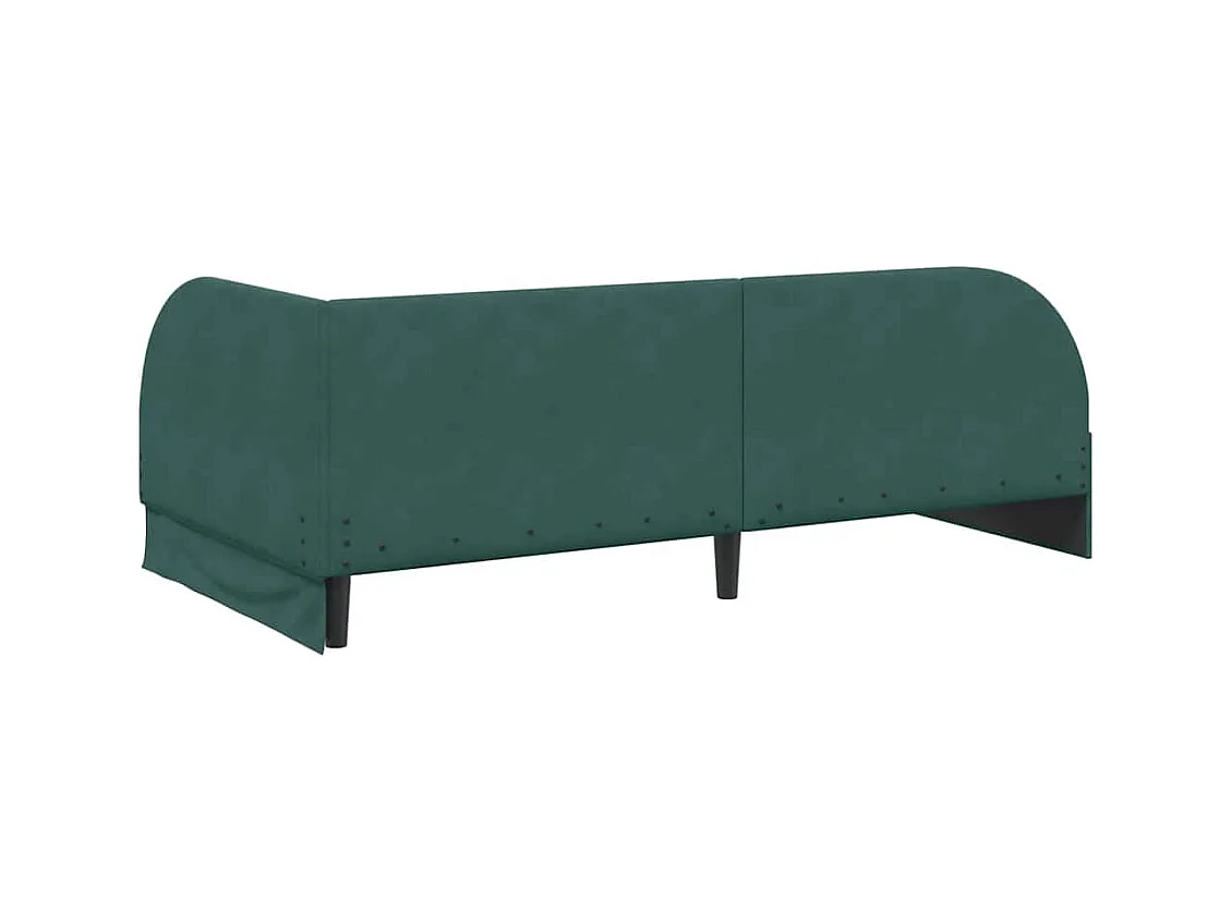 met hoofdeinde Donkergroen 80 x 200 cm Fluweel