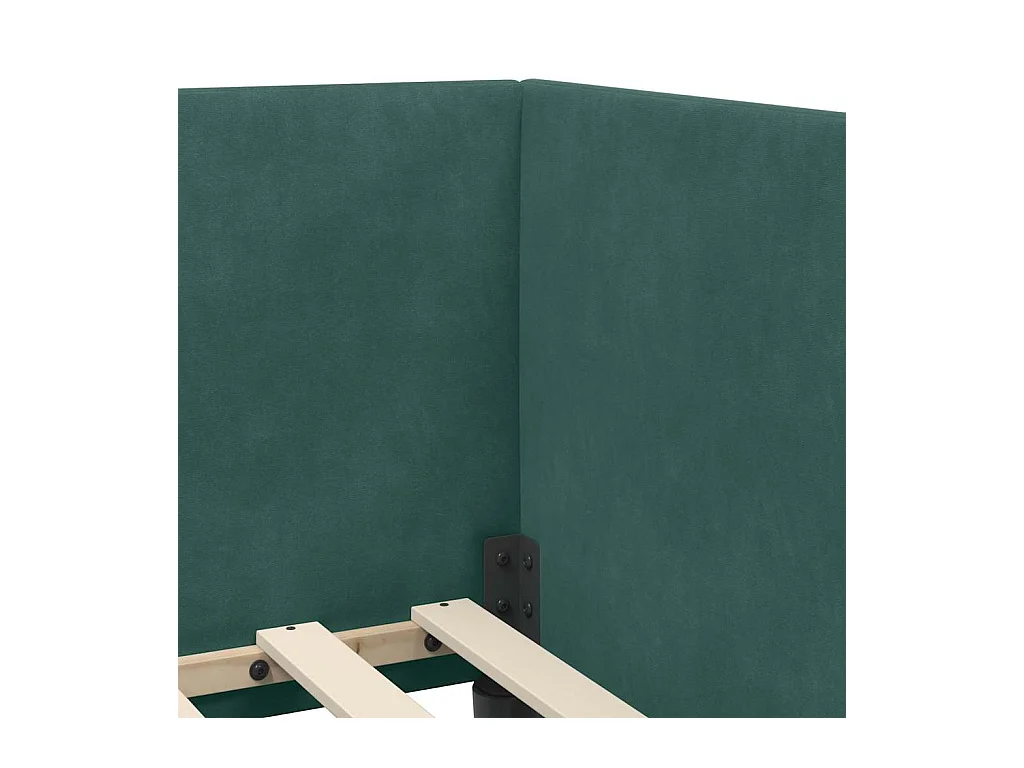 met hoofdeinde Donkergroen 80 x 200 cm Fluweel