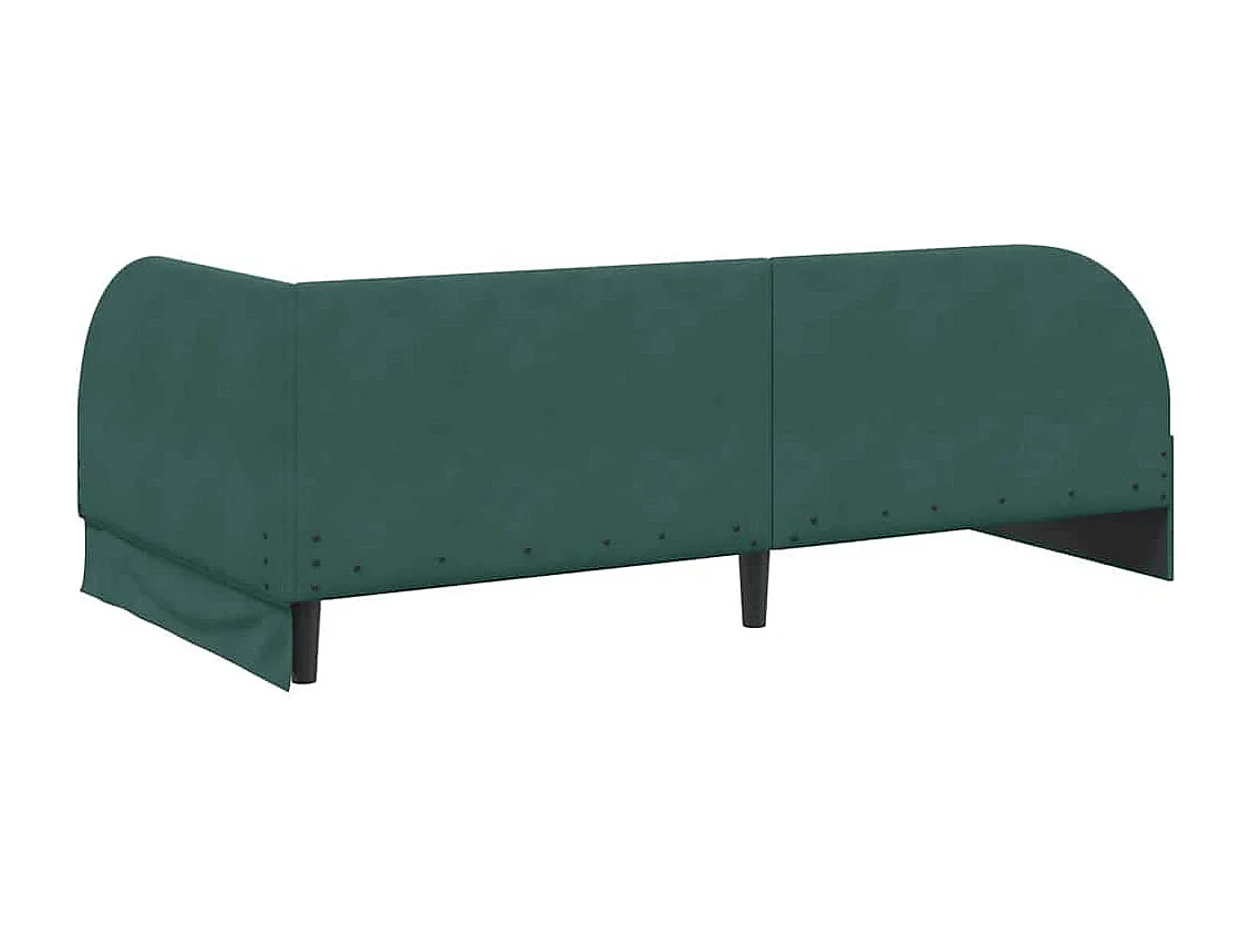 Cadre de lit d'angle Vert foncé 80 x 200 cm Velours