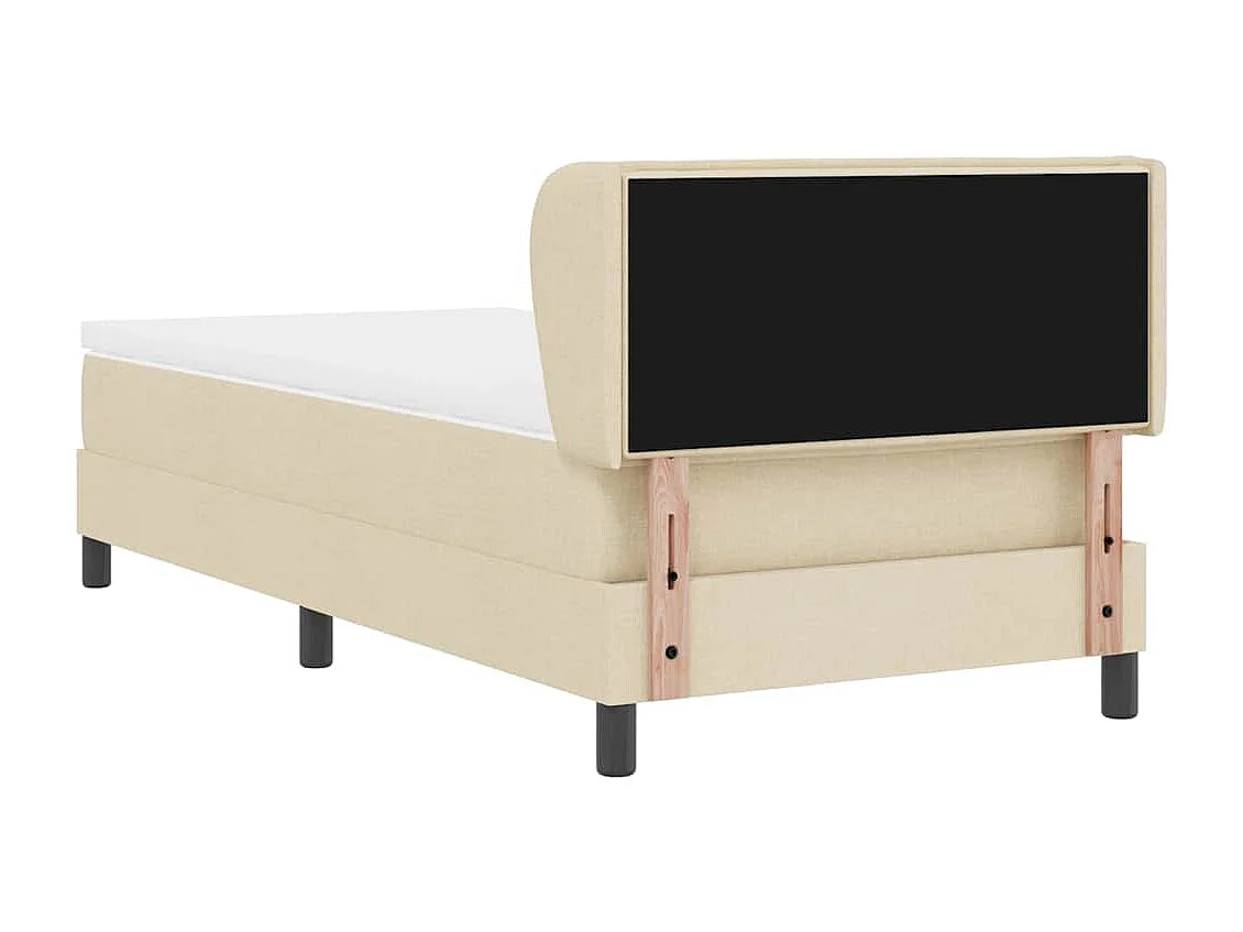 Boxspringbed met matras met matras Crème 90 x 190 cm Stof
