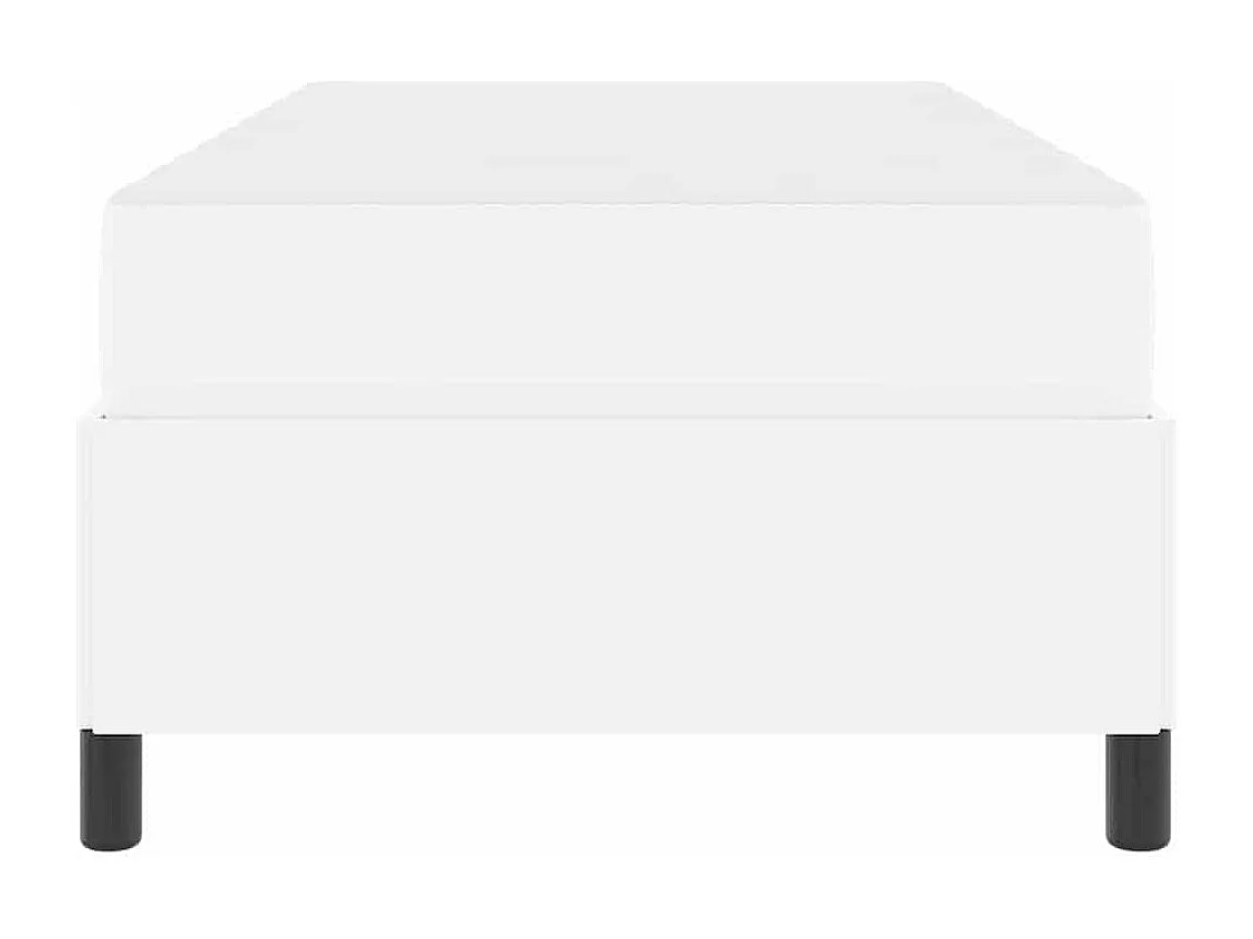 Cadre de lit avec matelas Blanc 90 x 200 cm Faux cuir