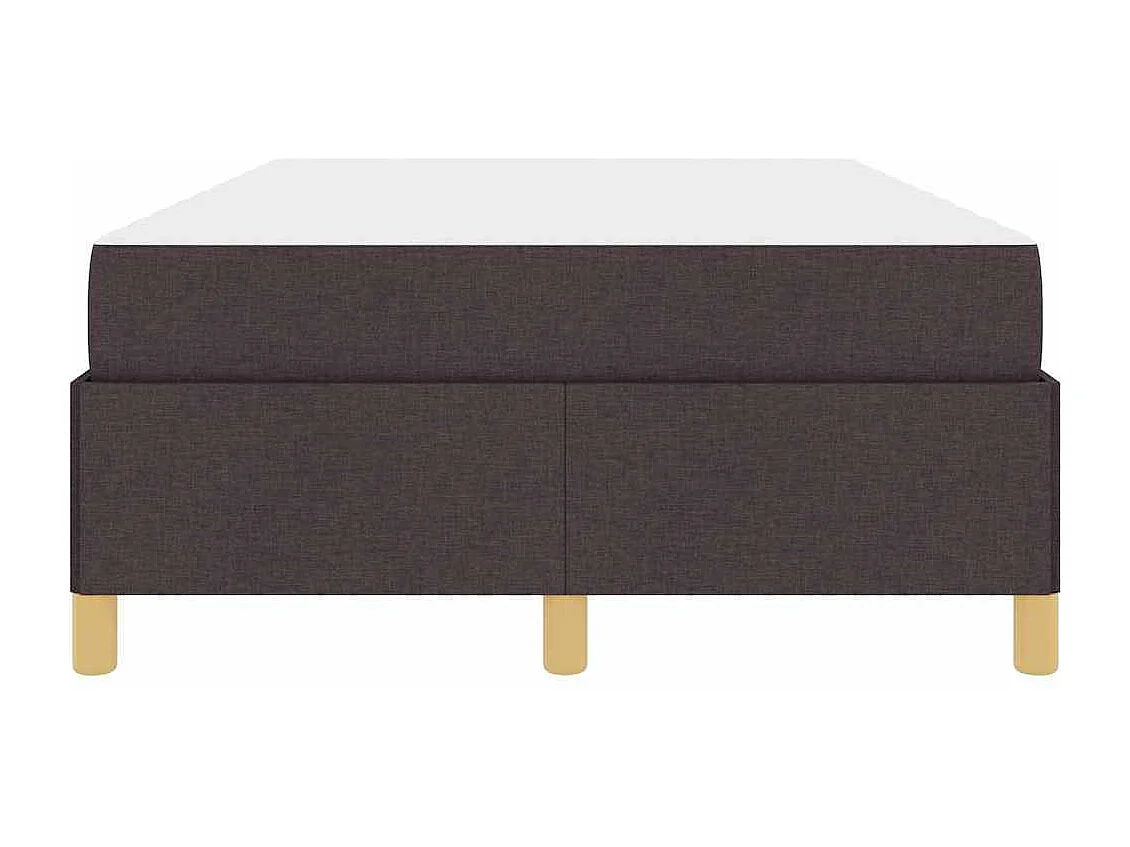 Cadre de lit Marron foncé et Blanc 120 x 190 cm tissu