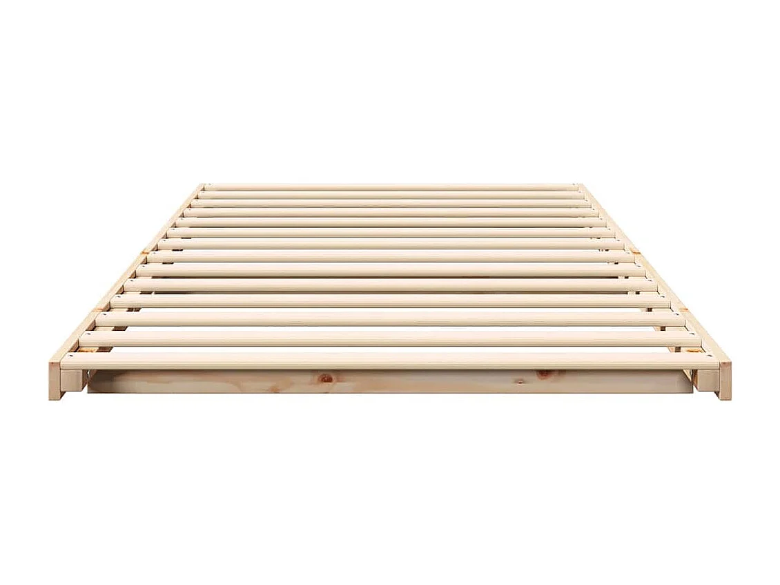 Estructura de cama Marrón 80 x 210 cm Madera maciza de pino