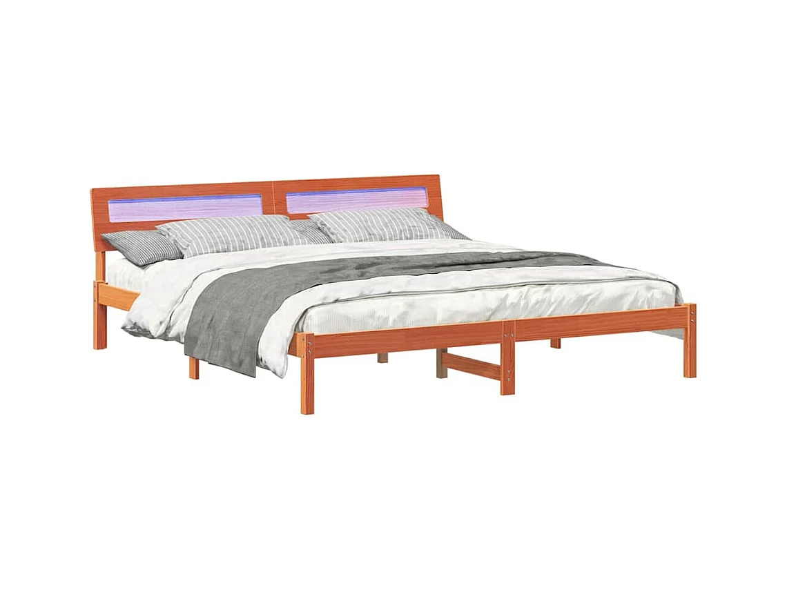 Bedframe Wasbruin 180 x 200 cm Massief grenenhout