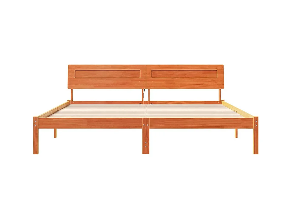 Bedframe Wasbruin 180 x 200 cm Massief grenenhout