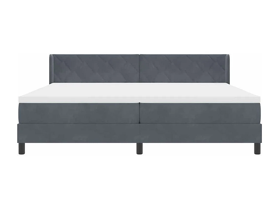 Cadre de lit avec matelas noir 100x200 cm en velours