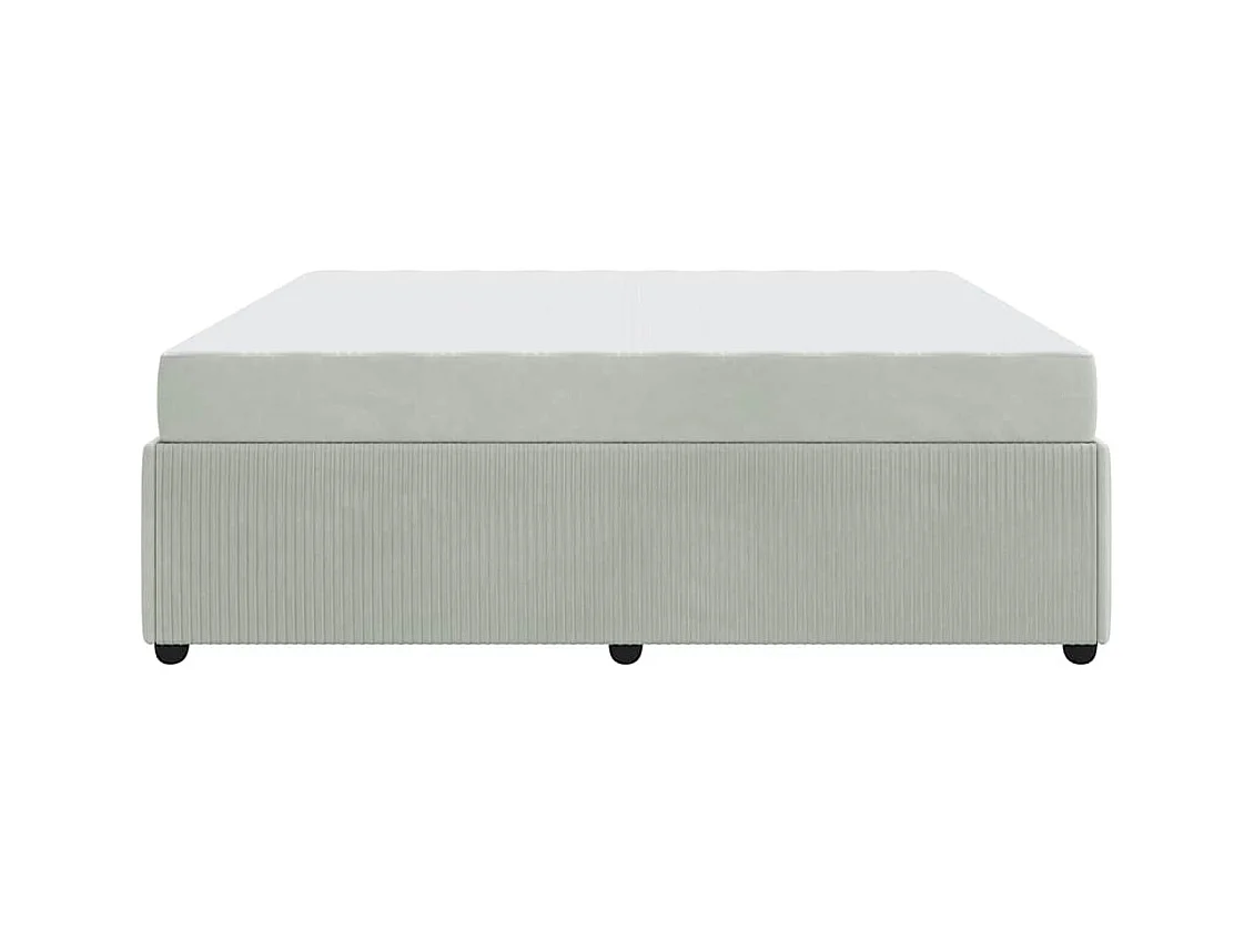 Cadre de lit avec matelas Gris clair, blanc et gris clair
