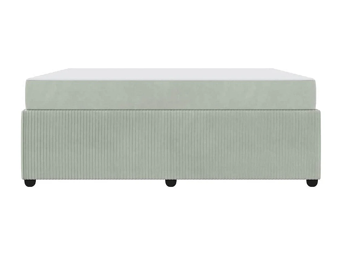 Cadre de lit avec matelas Gris clair, blanc et gris clair