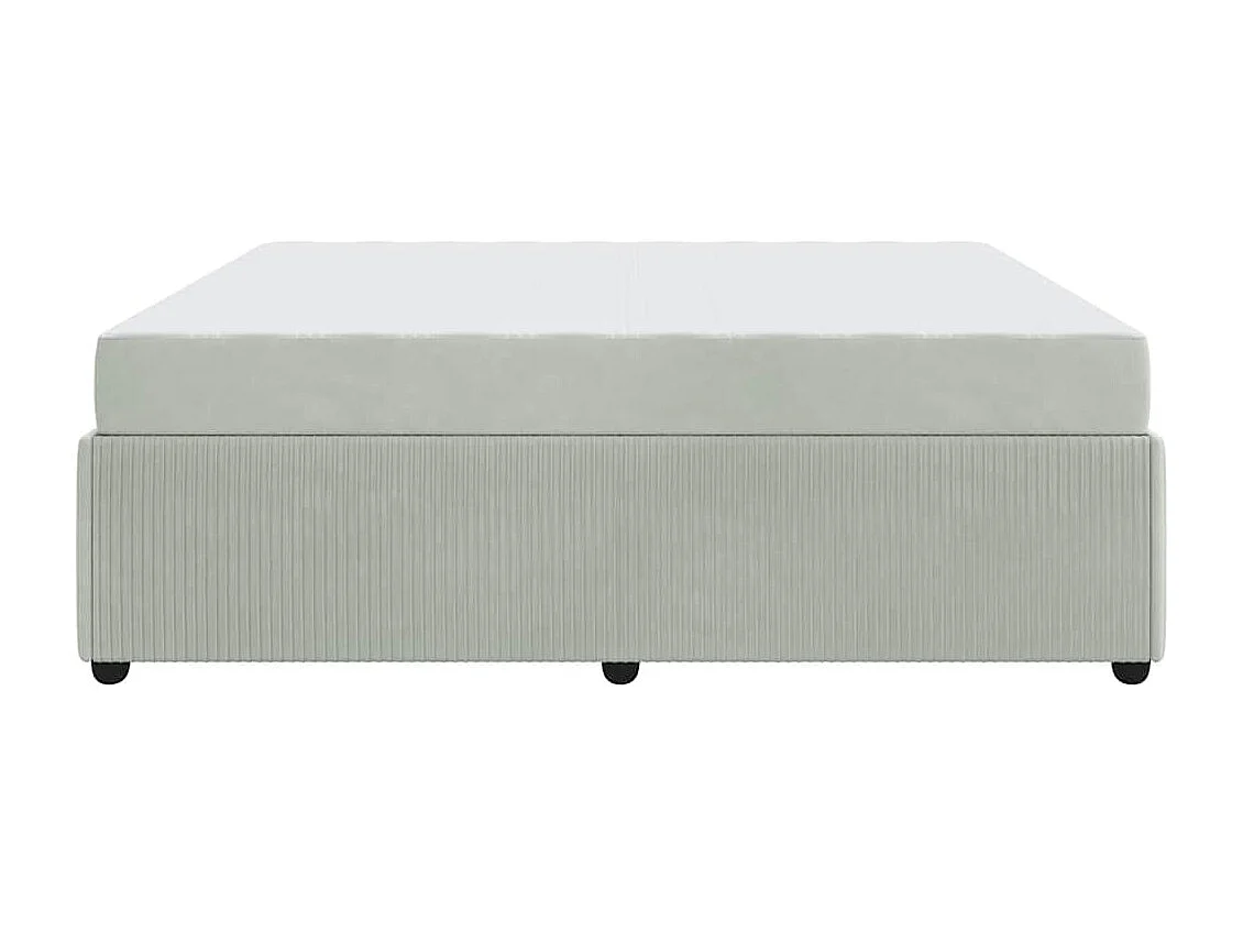 Bedframe met matras met matras Lichtgrijs en Wit en Lichtgrijs