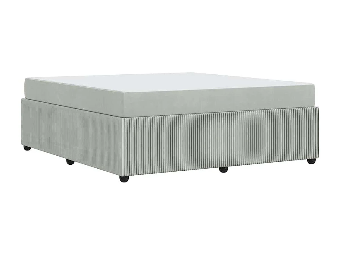 Bedframe met matras met matras Lichtgrijs en Wit en Lichtgrijs