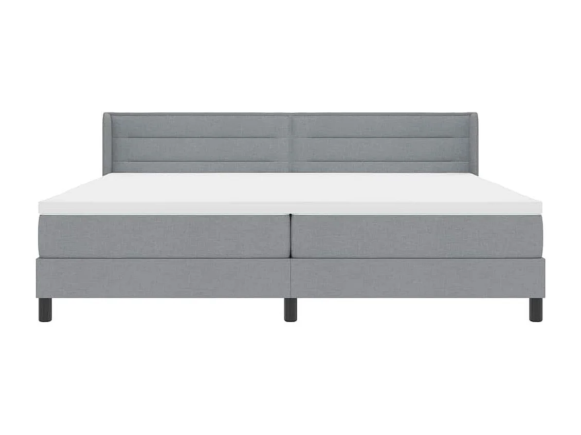 Cadre de lit avec matelas avec matelas Gris clair 200 x 200 cm