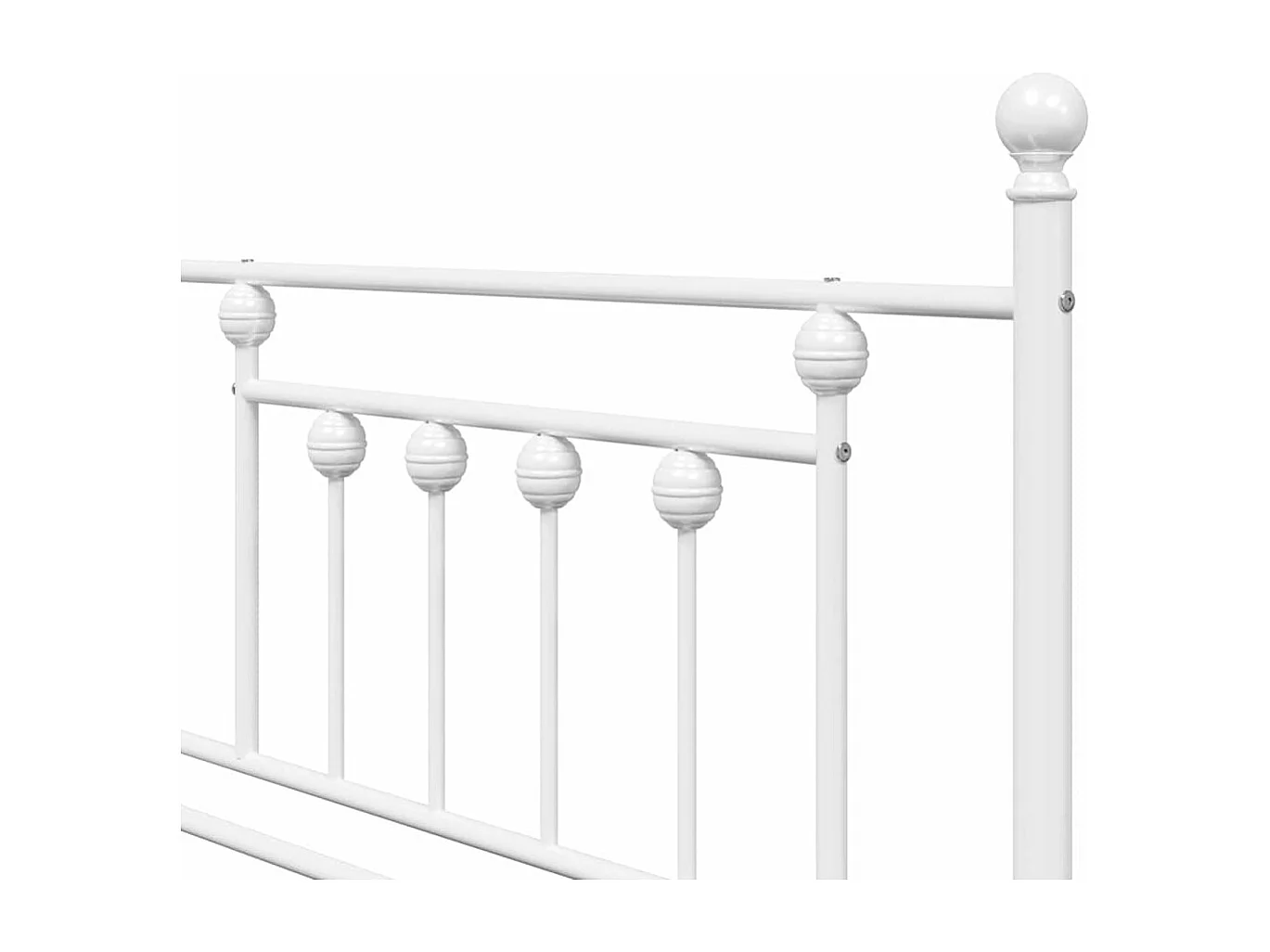 Bedframe voor een daybed met hoofdeinde Wit 90 x 190 cm Staal