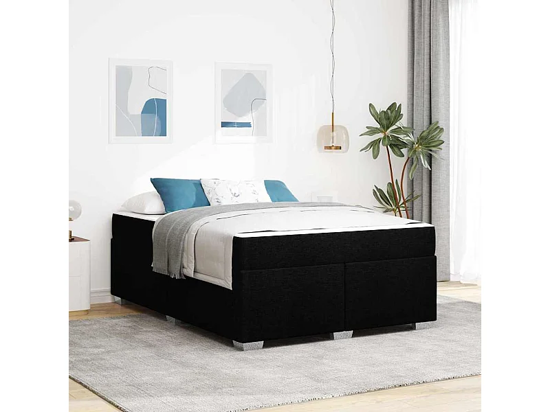 Estrutura da Cama Preto 160 x 200 cm tecido