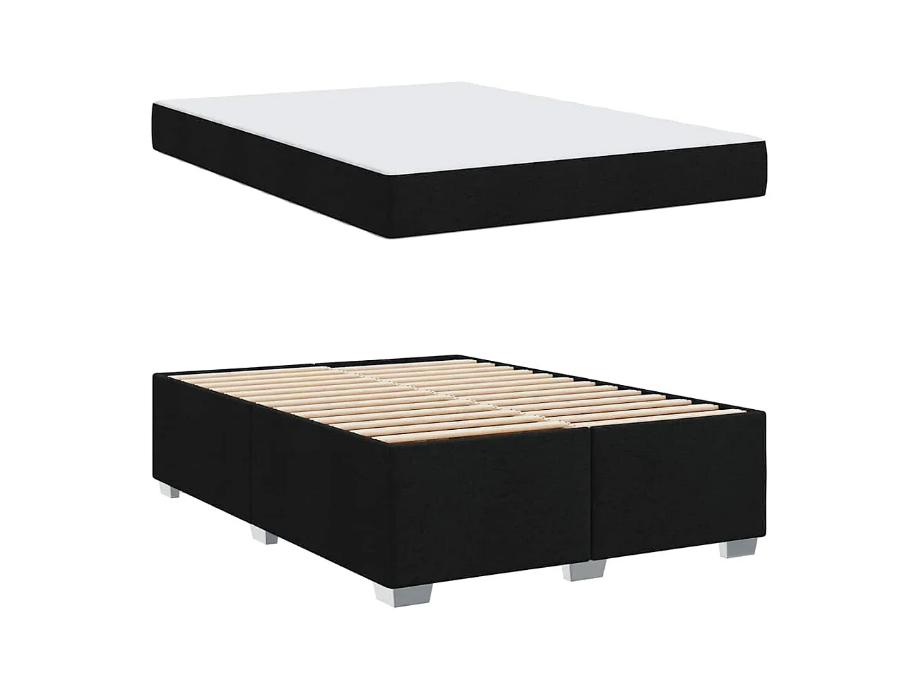 Estrutura da Cama Preto 160 x 200 cm tecido