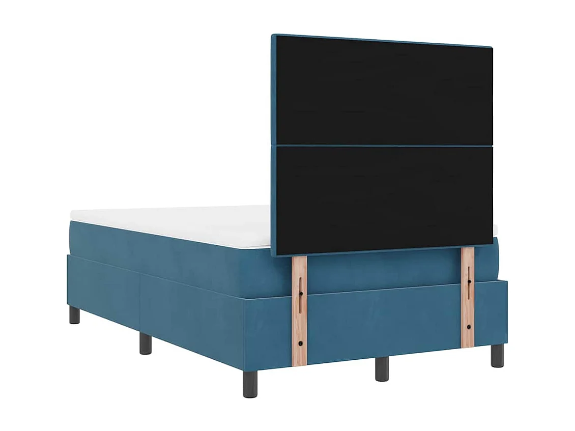 Cama tipo Box Spring Azul oscuro 120 x 200 cm Terciopelo