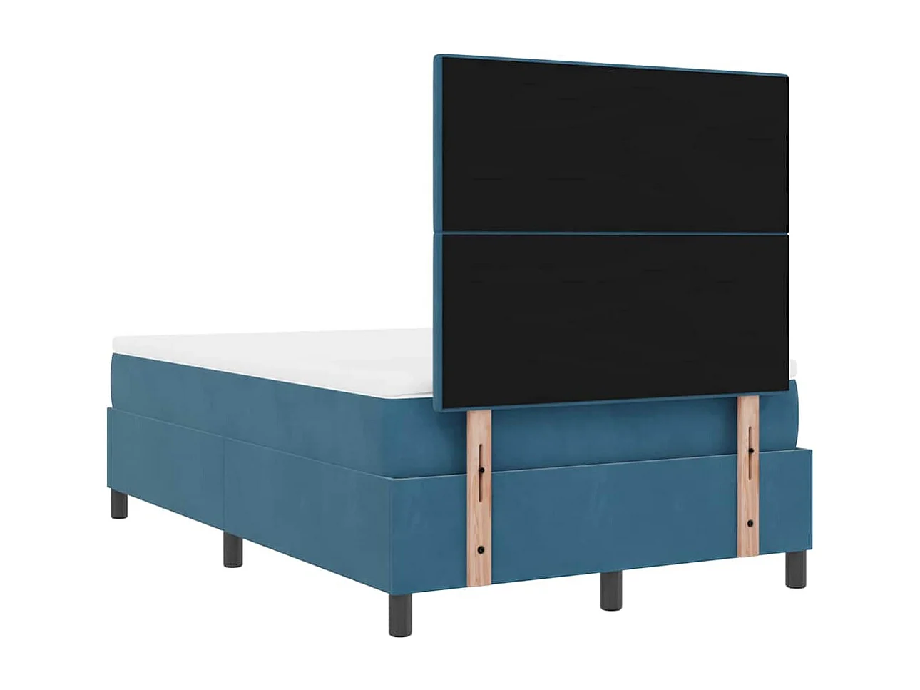 Cama tipo Box Spring Azul oscuro 120 x 200 cm Terciopelo