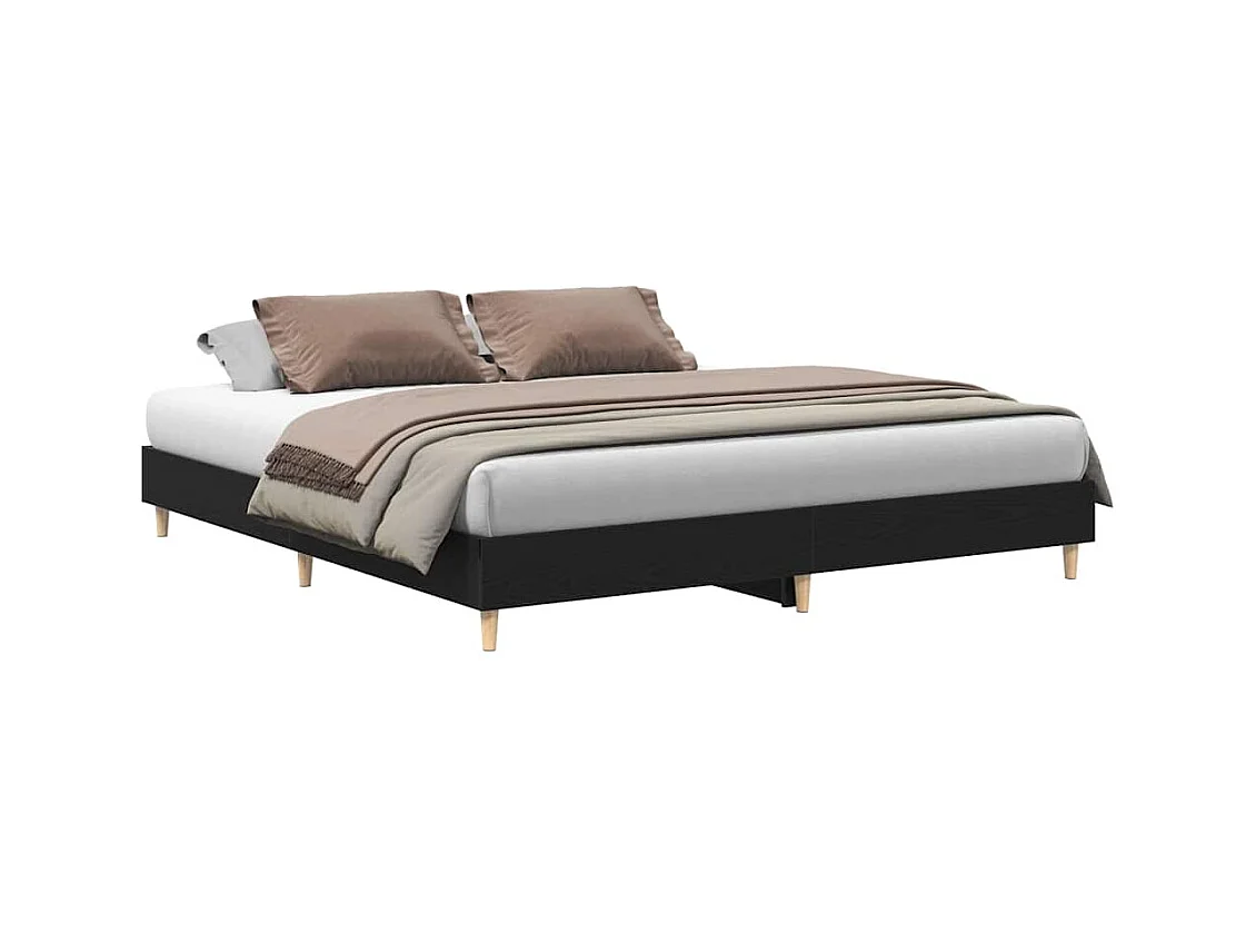 Estructura de cama Roble Negro 180 x 200 cm