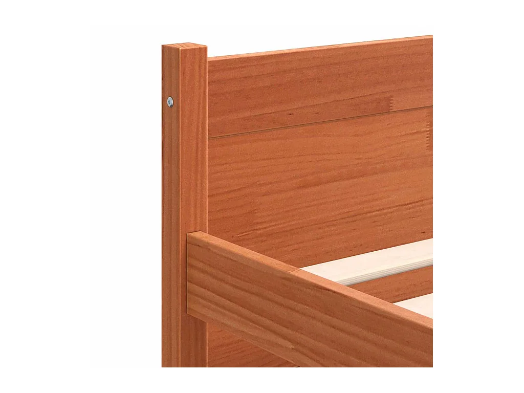 Estrutura da Cama com cabeceira Castanho-mel 180 x 200 cm