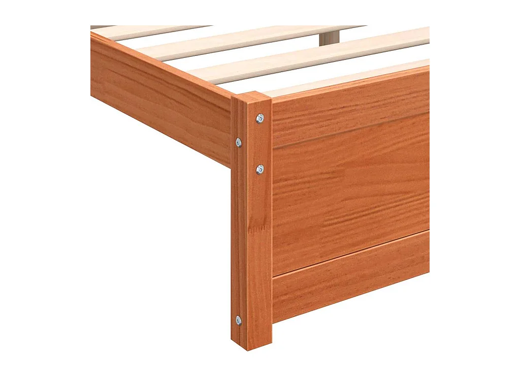 Estrutura da Cama com cabeceira Castanho-mel 180 x 200 cm