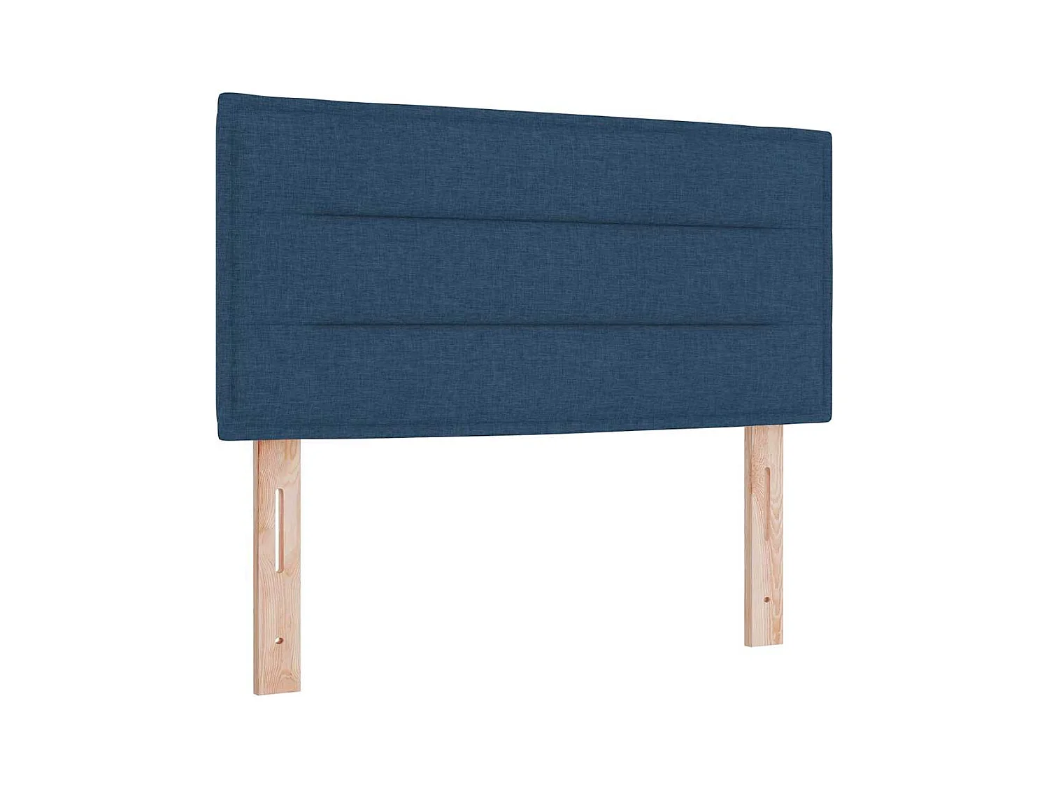 Cadre de lit avec Matelas Crème 90x200 cm Tissu Bleu