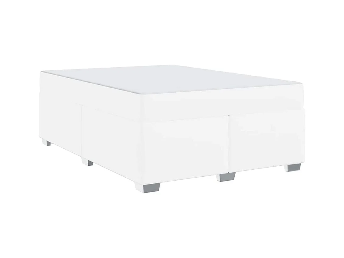 Cadre de lit Blanc 140 x 200 cm Faux cuir