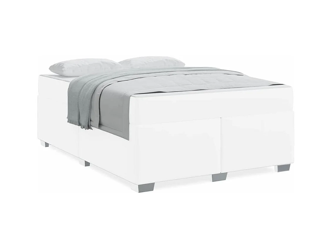 Cadre de lit Blanc 140 x 200 cm Faux cuir