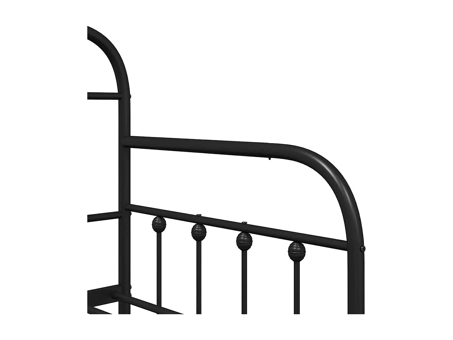 Estrutura de cama de dia com cabeceira Preto 75 x 190 cm Aço