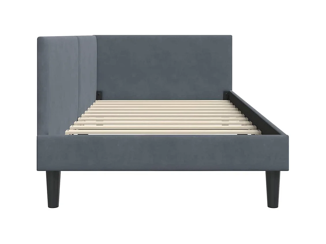 Hoekbedframe Anders met hoofdeinde Donkergrijs 100 x 200 cm