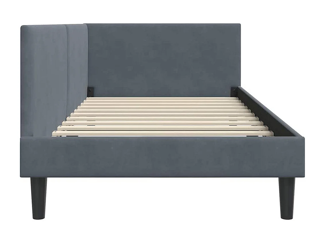 Hoekbedframe Anders met hoofdeinde Donkergrijs 100 x 200 cm