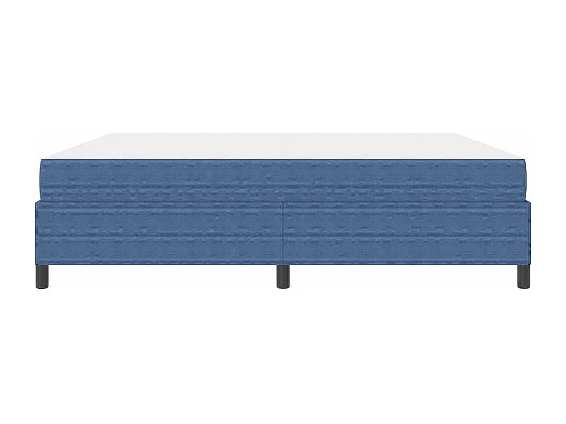 Cadre de lit Bleu 200 x 200 cm Tissu en velours côtelé