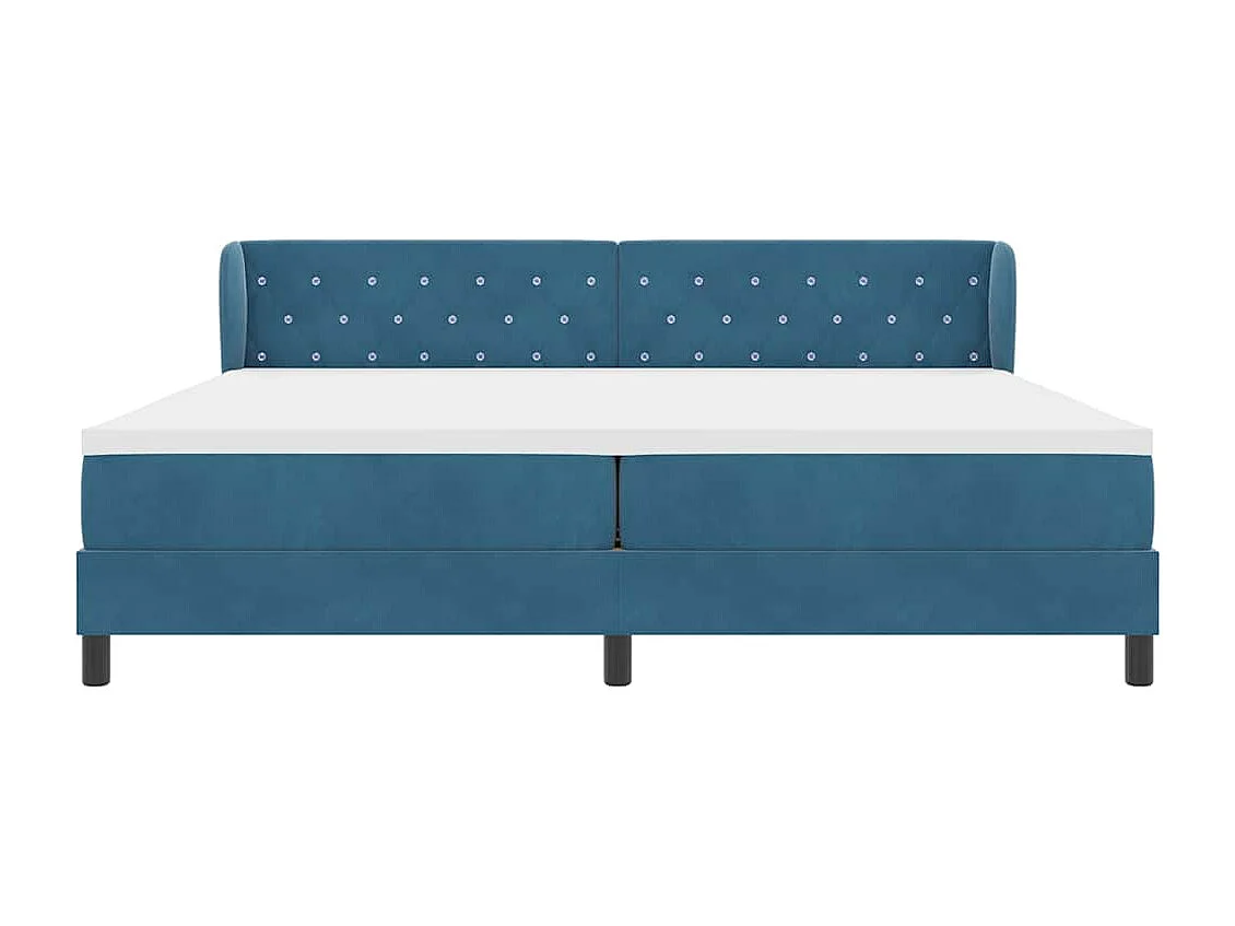 Cadre de lit avec matelas gris foncé 80x200 cm en velours