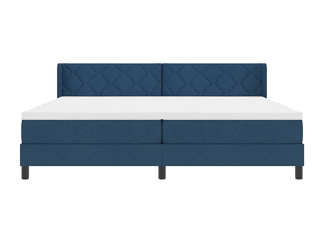 Cama box spring con colchón con colchón Azul 200 x 200 cm